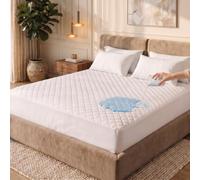 MistyMorning King Size Mattress Protector 12"/30cm Deep Waterproof & Noiseless, Quilted Soft Microfibre With TPU Layer, OEKO-TEX Certified, Breathable Anti-Allergy Mattress Cover (King)