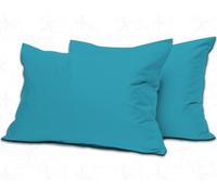 MistyMorning Pillow Cases 2 Pack Soft & Premium Quality Bedding & Linen, Egyptian Cotton 200 Thread Count, Breathable & Envelope Closure in Standard Size (50x75+15 cm) (Teal, Pack of 2)