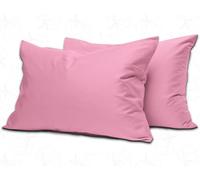 MistyMorning Pillow Cases 2 Pack Soft & Premium Quality Bedding & Linen, Egyptian Cotton 200 Thread Count, Breathable & Envelope Closure in Standard Size (50x75+15 cm) (Pink, Pack of 2)