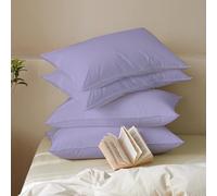 MistyMorning Pillow Cases 4 Pack Soft & Premium Quality Bedding & Linen, Egyptian Cotton 200 Thread Count, Breathable & Envelope Closure in Standard Size (50x75+15 cm) (Lilac, Pack of 4)