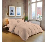 MistyMorning Plain Duvet Cover sets, Soft & Premium quality Bedding & Linen, Egyptian Cotton with 200 Thread Count. (Mocha, King)
