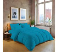 MistyMorning Plain Duvet Cover sets, Soft & Premium quality Bedding & Linen, Egyptian Cotton with 200 Thread Count. (Teal, King)