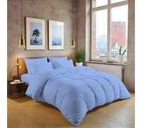MistyMorning Plain Duvet Cover sets, Soft & Premium quality Bedding & Linen, Egyptian Cotton with 200 Thread Count. (Sky Blue, King)