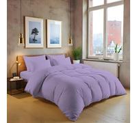 MistyMorning Plain Duvet Cover sets, Soft & Premium quality Bedding & Linen, Egyptian Cotton with 200 Thread Count. (Lilac, Double)