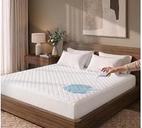 MistyMorning Small Double Mattress Protector 12"/30cm Deep Waterproof & Noiseless, Quilted Soft Microfibre With TPU Layer, OEKO-TEX Certified, Breathable Anti-Allergy Mattress Cover (Small Double)