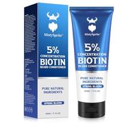 MistySprite Biotin Beard Conditioner - 5% Strength for Thicker Beard Growth, Less Itch - Hydrates & Softens Dry Coarse Facial Hair - 5 oz, Spring Bloom Scent