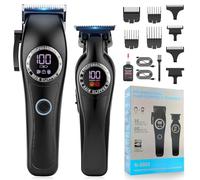 Misuke Professional Hair Clippers Men and Beard Trimmer for Men,Cordless Barber Clippers Set, Electric T-Blade Haircut Hair Shaver Rechargeable Mens Grooming Kits,Mens Gifts
