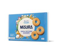 Misura Dolcesenza Yogurt Biscuits | No Added Sugars | 400g Pack | Shortbread with Flour Type 2 from Italian Filiera Italiana, Pack of 12 Packets to Take with You, 400 g