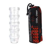 MISUVRSE 5 Pcs Portable Jars Transparent Seasoning Box With Bag Pots Storage Container For Outdoor Camping BBQ Picnic Transparent Box Condiment Bottle Dispenser