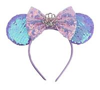 MISUVRSE Ears Headbands Sequined Bows Hairband For Kids Girls Hair Accessories Halloween Party Creatures Theme Costume