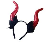 MISUVRSE Long Cow Horn Headband For Halloween Costume Hairhoop Party Props Headpiece Stage Headdress Anime Dress Up Accessories
