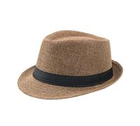 MISUVRSE Men Classical Fedoras Hat With Black Bands Short Brimmed Sun Hat Gentleman Cosplays Party Costume Accessories