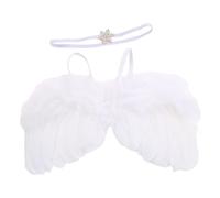 MISUVRSE Soft & Breathable Newborn Photo Costume Angel Wing With Headband Lovely Newborn Photography Accessories For Little Girls Handmade Baby Costume