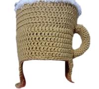 MISUVRSE Unique Beer Mug Hat Teenagers Casual Knitted Cap Hot Girls Picture Props For Beer Lovers Crocheted Slouchy Crocheted Hat