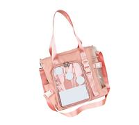 MISUVRSE Women Japanese High School Girls Shoulder Crossbody Bag Casual Simple Fashion Aesthetic Handbag Transparent Sweet Itabag Campus Pin Display Handbag