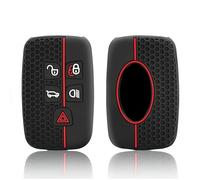 Misuyue Silicone Range Rover Key Cover for Land Rover LR4 Sport Freelander Evoque Velar Vogue Jaguar XF XJ XJL XEL XFL F-pace Discovery, 5 Button Evoque Key Fob Cover (1PC)