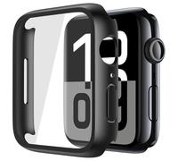 Misxi 2 Pack Tempered Glass Case Compatible for Apple Watch Series 10 46mm, Hard PC Screen Protector Overall Protection Ultra-Thin Lightweight Scratch-Resistant Cover for iWatch, Black