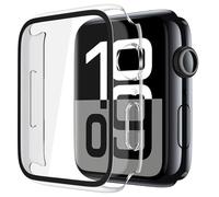 Misxi 2 Pieces PC Protective Cover with Tempered Glass for Apple Watch Series 11/10 46 mm, Ultra-Thin Anti-Drop Scratch Resistant Case for iWatch, Transparent