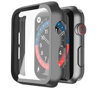 Misxi Hard Case for Apple Watch Series 6 / SE / Series 5 / Series 4, with Tempered Glass Screen Protector, 44 mm, 360 ° All-Round Protective Case, Ultra-Thin Case for iWatch