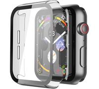 Misxi Hard Case for Apple Watch Series 6 / SE / Series 5 / Series 4, with Tempered Glass Screen Protector, 44 mm, 360 ° All-Round Protective Case, Ultra-Thin Case for iWatch