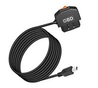 MISYNLON OBD Power Cable for Dash Camera, OBD2 to Mini USB Power Adapter Hardwire Charger Cord, 12-24V to 5V 3A, 24h Parking Surveillance/ACC Mode with Switch Button for Dashcam, GPS or Radar, 3.5M