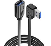 MISYNLON USB 3.0 Extension Cable, USB A Male to Female Extender Cord Support Charging Data Transfer, 90 Degree USB Data Cable for USB Flash Drive, Hard Drive-1M/3.2Ft (Right Angle)