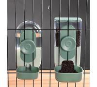 Misyue Hanging Automatic Food Water Dispenser,Gravity Rabbit Feeder and Water Bottle Set,Cage Cat Food and Water Dispenser Food Bowl for Bunny Chinchilla Guinea Pig Hedgehog Ferret