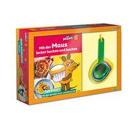 Mit der Maus lecker kochen und backen: Tolles Set mit Rezept-Buch und 5 Messbechern | Ab 3 Jahren