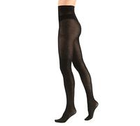 MITAAMI Women's Black Patterned Thick Tights Opaque Fishnet Mesh Pantyhose Ladies Matt Stretchy Sheer Hosier Diamonds Sensual Shiny Stockings 60 Denier [Made in Italy]