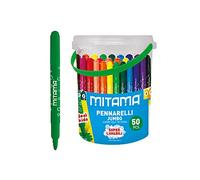 Mitama - 62875 - Maxi Stock Jar 50 Jumbo Super Washable Markers Maxi Tip 5MM - ASSORTED COLORS