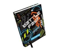 Mitama Children's School Diary, 10 Months, 15 x 20 cm, Black, Space, Stickers