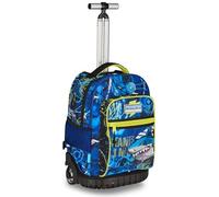 Mitama CYBERSHARK Extra Run Trolley Run, 33 Litres, Double Compartment, Blue, Multi Function Pockets, Child, Primary and Middle School, Leisure and Travel