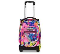 Mitama DR Junior Music Sticker School Trolley Pink with Mega Compartment and Double Handle, Elementary and Middle School, Leisure Trolley for Girls and Girls, Pink, Taglia Unica, Casual