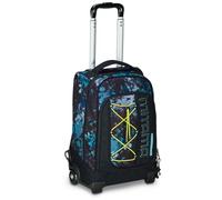 Mitama DR School Trolley Desert Blue, with Mega Compartment and Double Handle, Black and Blue, Elementary School and Leisure, Child Boy, Black, Taglia Unica, School Trolley