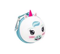 Mitama MitaBall Children's School Pencil Case, Mesh Ball with Silicone Sides, White Unicorn, White, Transformable, Key Holder, White, Taglia Unica, Modern