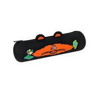 Mitama Mitamini Animals Pencil Case, Zip Closure, Silicone, Black, Children and Teenagers, School and Leisure