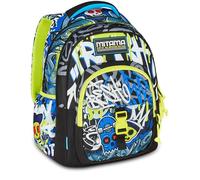 Mitama SCHOOL SKATE School Backpack, New Plus, Triple Compartment, Bottle Pockets, Ergonomic Shoulder Straps, Elementary School Child, Medium, multi-coloured, Taglia Unica