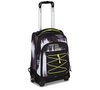 Mitama School Trolley #BDBF Glitch, Black, Double Compartment Backpack, Concealed Shoulder Straps, Middle and Upper School Trolley Bag, Hand Luggage, Boy, Black, Taglia Unica, Casual