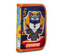 Mitama Spinny Kindergarten Pencil Case, Double-Sided with Double Graphics, Containing Crayons, Marker, Scissors etc.., Multicoloured, Child, School and Leisure, Multi-Coloured, Taglia Unica, Pencil