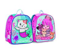 Mitama Spinny PuppyCat Nursery Backpack, Multicoloured, Reversible, Comfortable and Colourful, 7.6 Litres, Nursery and Leisure Backpack, for Girls