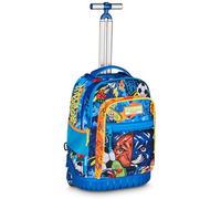 Mitama TIGERPLAY Extra Run Trolley Run, 33 Litres, Double Compartment, Blue, Multi Function Pockets, Child, Primary and Middle School, Leisure and Travel
