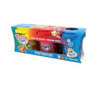 Mitama Tris 3 Funny Doo Jars, Modelling Dough, 3 Pieces, Red Blue Yellow, 2 Years and Older, Play and Leisure, Children, Multi-Coloured, Taglia Unica, Modelling Paste