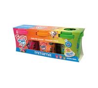 Mitama Tris 3 Funny Doo Jars, Modelling Paste, 3 Pieces, Orange Pink and Neon Green, Ages 2 and up, Play and Leisure, Children, Multi-Coloured, Taglia Unica, Modelling Paste