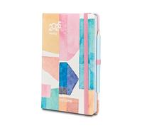 Mitama Weekly Diary Graphic Collage, Monthly Planning, 18 Months from September 2024 to February 2026 - 158 Pages + 50 Extra Content Pages - 15 x 21 cm - Hardcover