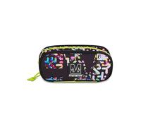 Mitama Zipack School Pencil Case, Black, Triple Compartment Pen Holder Complete with Stationery Accessories, Backpack, Middle and High School, Boy and Girl, Black, Modern