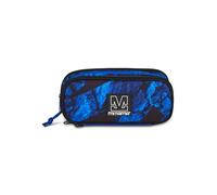 Mitama Zipack School Pencil Case, Blue, Triple Compartment Pen Holder Complete with Stationery Accessories, Backpack, Middle and High School, Boy and Girl, Blue, Modern