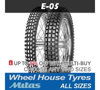 Mitas E-05 ( 4.00-19 TT 71S Rear wheel, M+S marking, Front wheel )