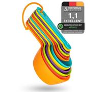 Mitavo 12-Piece Measuring Spoon and Cup Set, Colorful Measuring Cups for Baking & Cooking, for Liquids or Powders (ml, Cups, tbsp, TSP), Stackable Dishwasher Safe Plastic Kitchen Tool