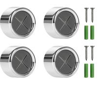 Mitavo 4 pcs Kitchen Towel Holders, Self-Adhesive or Screw Mount Tea Towel Hooks, Multi-Purpose ABS Towel Clamps for Bathroom, Kitchen, Household use