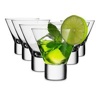 MITBAK Martini Glasses, Set of 6 Stemless Martini Glass, 8 OZ With Stylish Base, Elegant Cocktail Glasses Great for Martini, Cocktail, Manhattan, Margarita, Cosmopolitan, Made In Europe